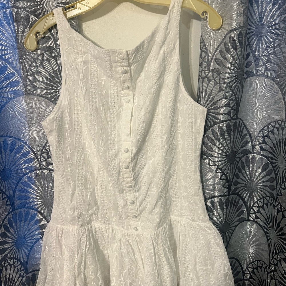 Princess Polly White Sleeveless Button-Front Mini Dress